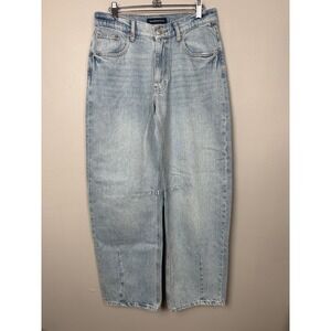 Aeropostale Baggy Barrel Fit Jeans Women's 2R Wide Leg Denim Skater Streetwear